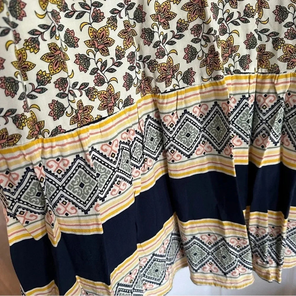 As U Wish Floral Boho Maxi Dress Spaghetti Strap Smocked Top Size Large - Picture 5 of 11